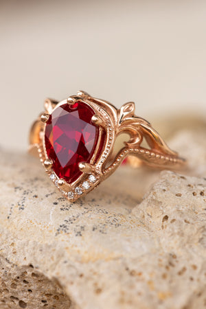Lab Ruby and Diamond Ring | Beatrice | Brilliant Earth